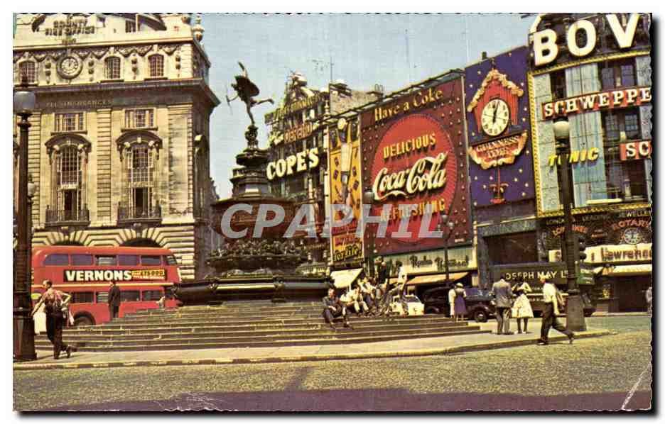 CPA Eros Statue Piccadilly Circus London