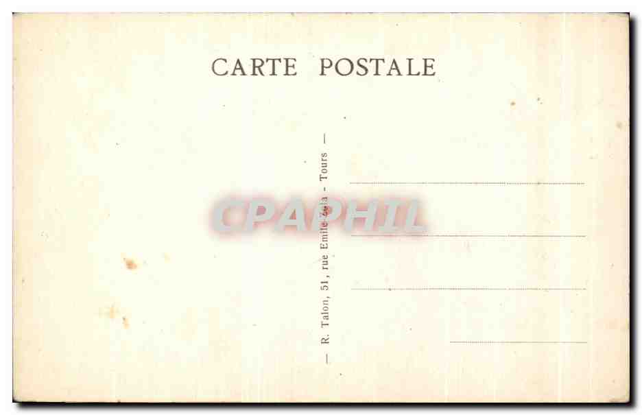 CPA Azay Le Rideau Le Chateau National — Rückseite