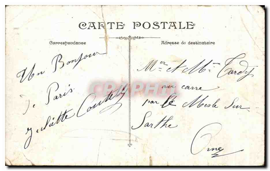 CPA Paris Le Pont Alexandre III — Verso