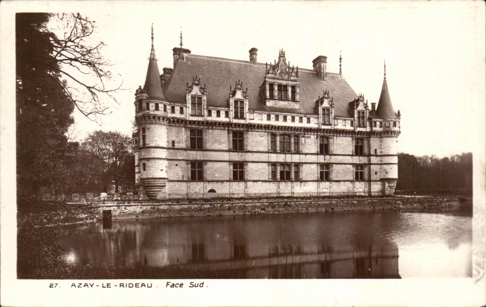 CPA Azay Le Rideau Face Sud
