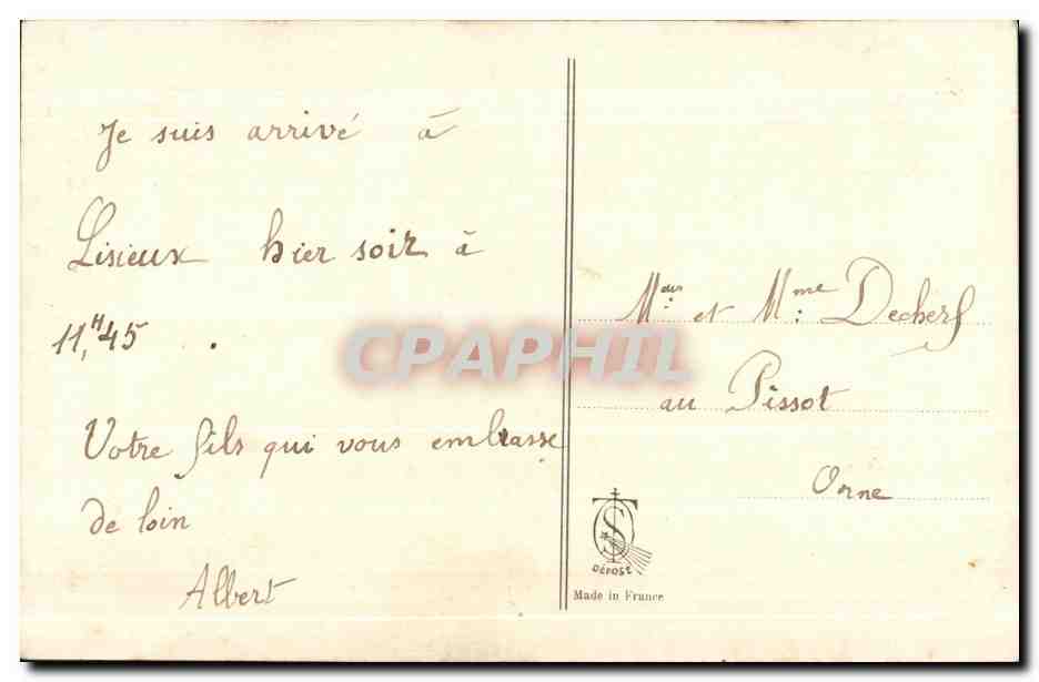 CPA Chapelle Et Chasse De St Therese De L'Enfant Jesus Lisieux — Rückseite