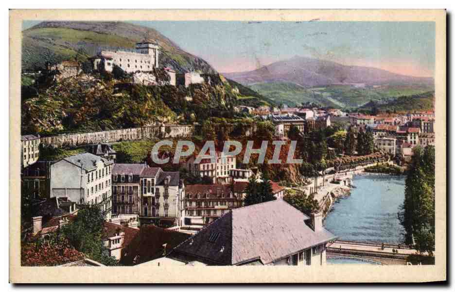 CPA Lourdes Le Gave de Chateau Fort et le Pic du Jer