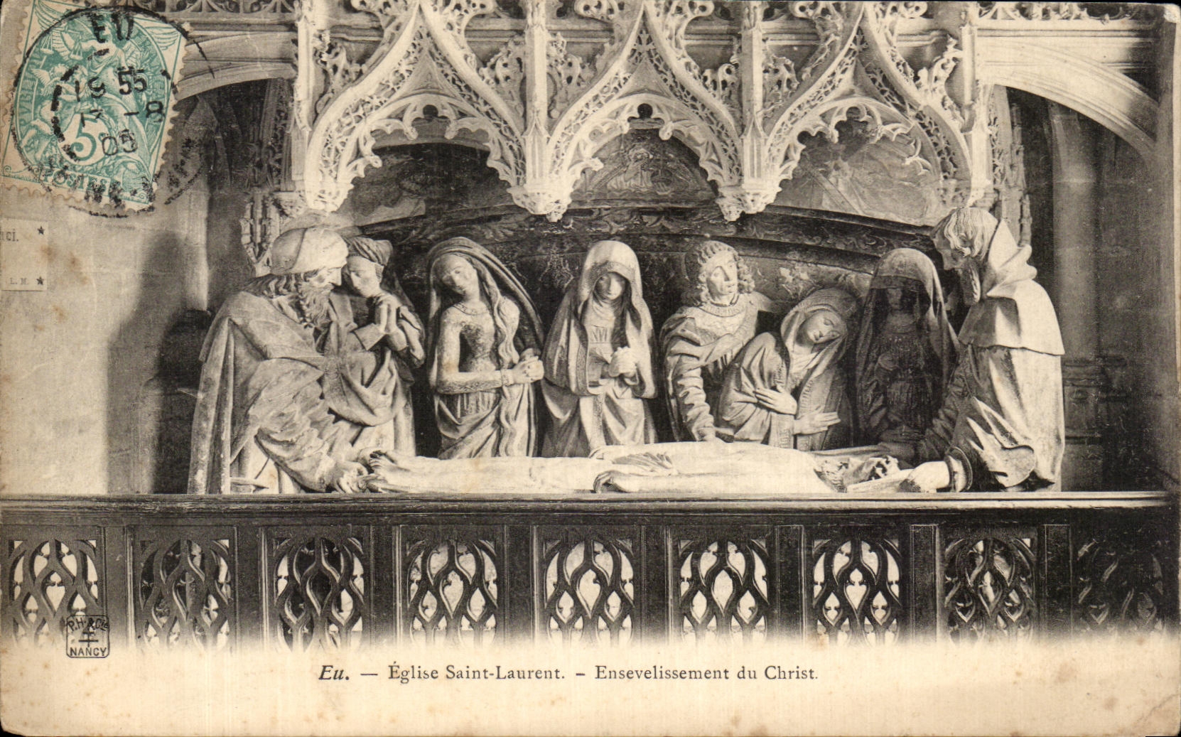 CPA EU Eglise Saint Laurent Ensevelissement du Christ