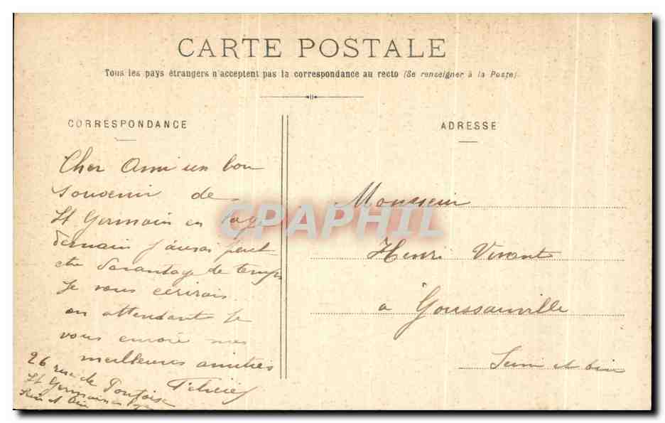 St-GERMAIN-en-LAYE - Le Château — Morel, éditeur — Verso