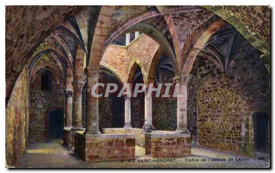 CPA Ile Saint Honorat Cloitre de l'Abbaye de Lerins 