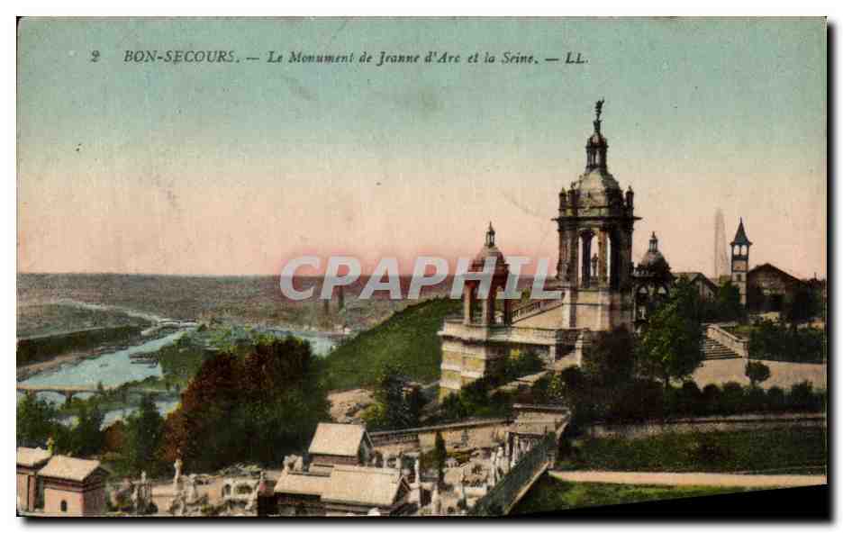 CPA Bon Secours Le Monument de Jeanne d'Arc et la Seine