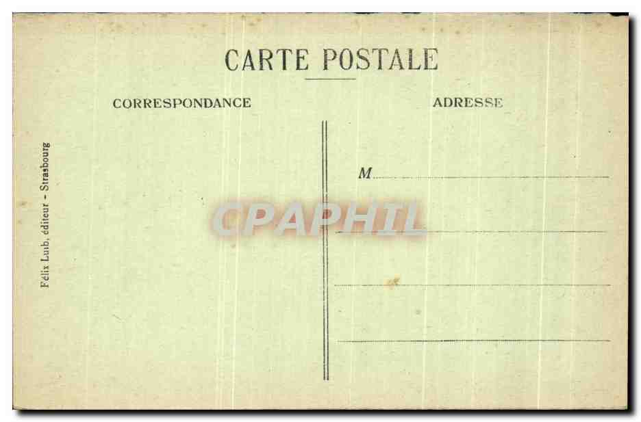 CPA Strasbourg Place Kleber — Verso