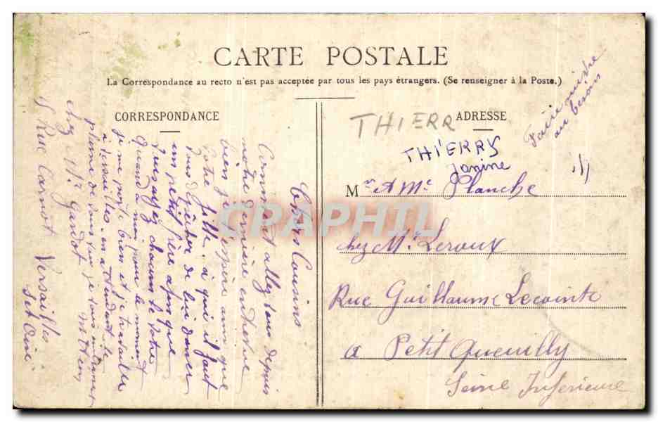 CPA Versailles Hameau de Marie Antoinette La Maison du Seigneur — Verso