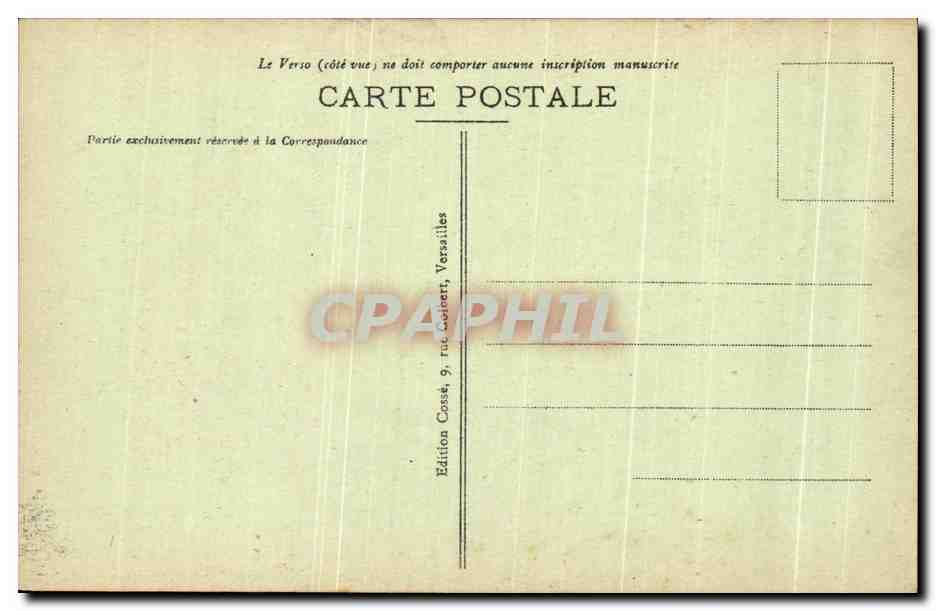 CPA Versailles Le Basin  — Verso