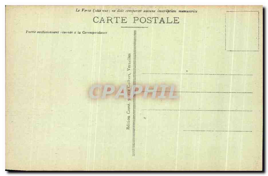 Versailles - Façade du Château, côté du Parc - Édition Cosé — Verso
