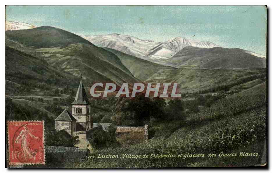 Luchon - Village de Saint-Aventin et glaciers des Gourcs Blancs — Édition Labouche Frères, n° 2772