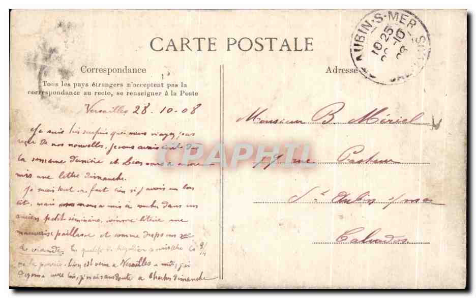 CPA Versailles Le Grand Trianon La Coquille ange — Verso