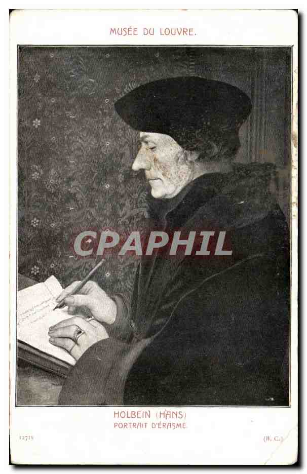 CPA Musee de Louvre Holbein Portrant D'Erasme