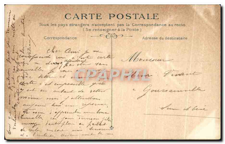CPA Dieppe Le Vieux Chateau — Rückseite