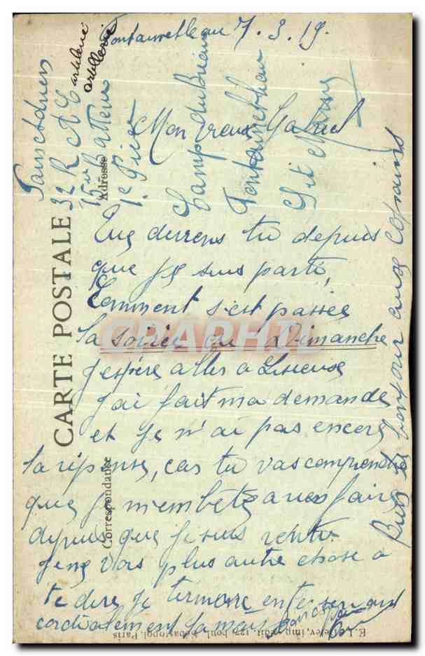 CPA Paris Notre Dame Cathedrale  — Verso