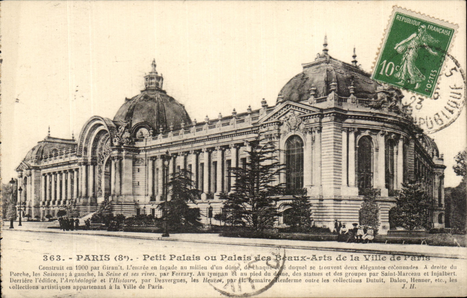 CPA Paris Petit Palais ou Palais des Beaux Arts de la Ville de Parts