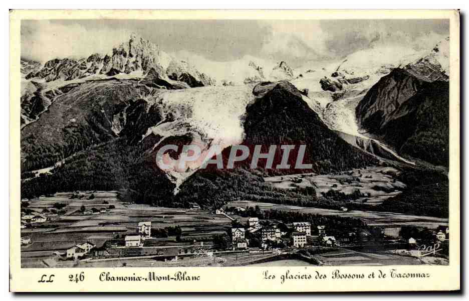 CPA Chamonix Abont Blanc Les Glaciers des Bossons et de Caconnaz