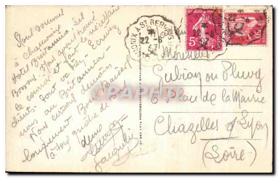 CPA Chamonix Abont Blanc Les Glaciers des Bossons et de Caconnaz — Verso