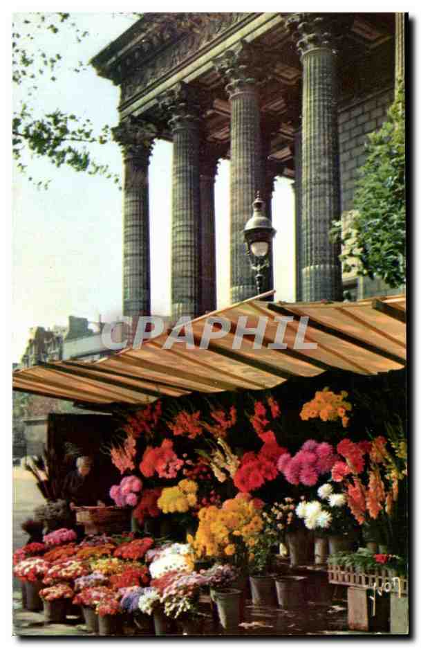 CPA Couleurs De Paris Le Marche aux Fleurs de la Madeleine