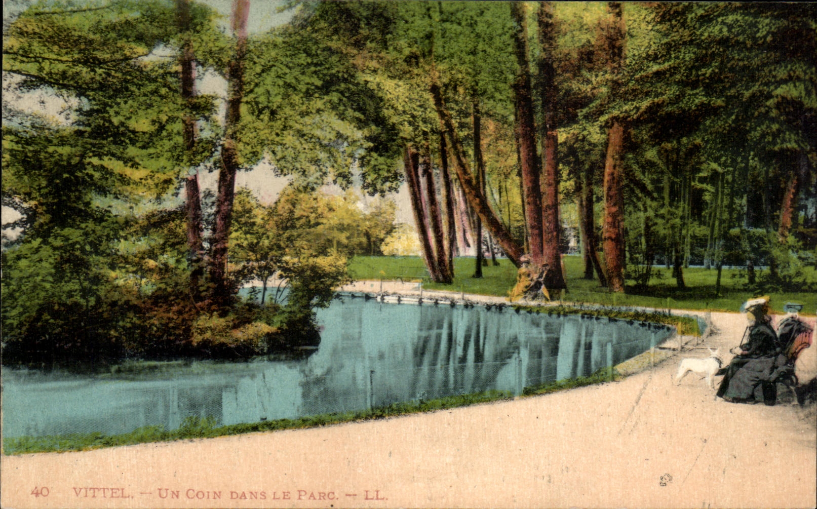 CPA Vittel Un Coin Dans Le Parc