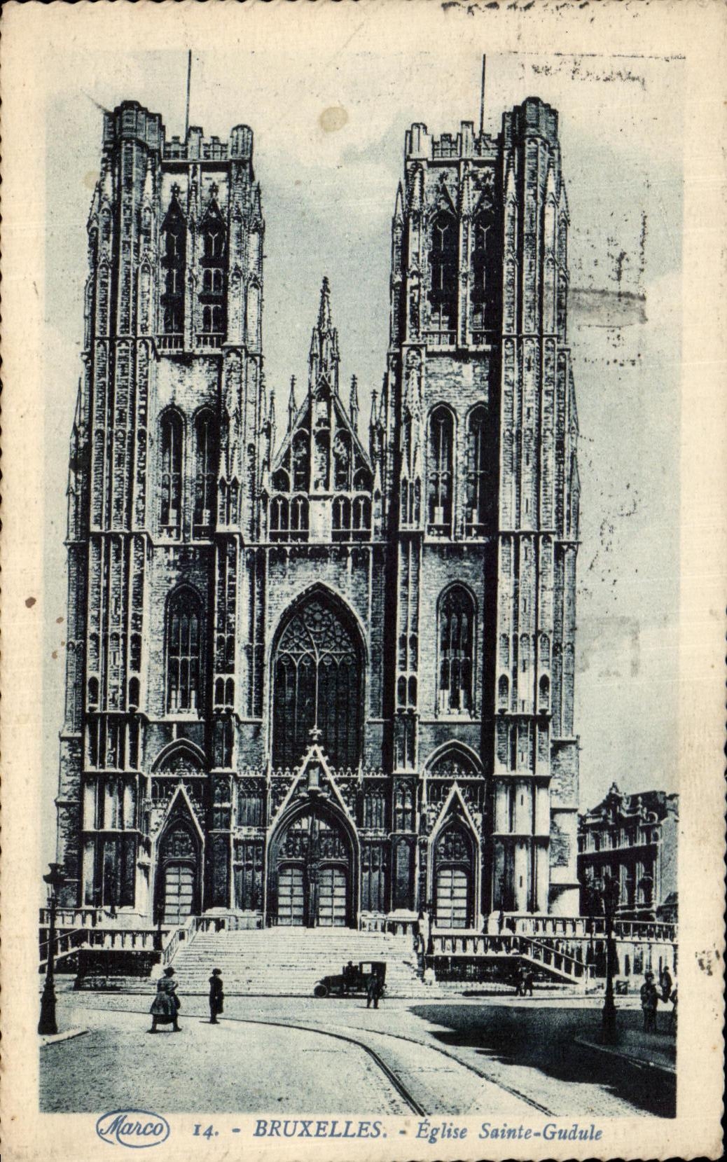 CPA Bruxelles Eglise Sainte Gudule