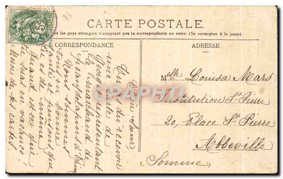 CPA Paris Monument Gambetta Et Nouveau Louvre (carte toilee) — Rückseite