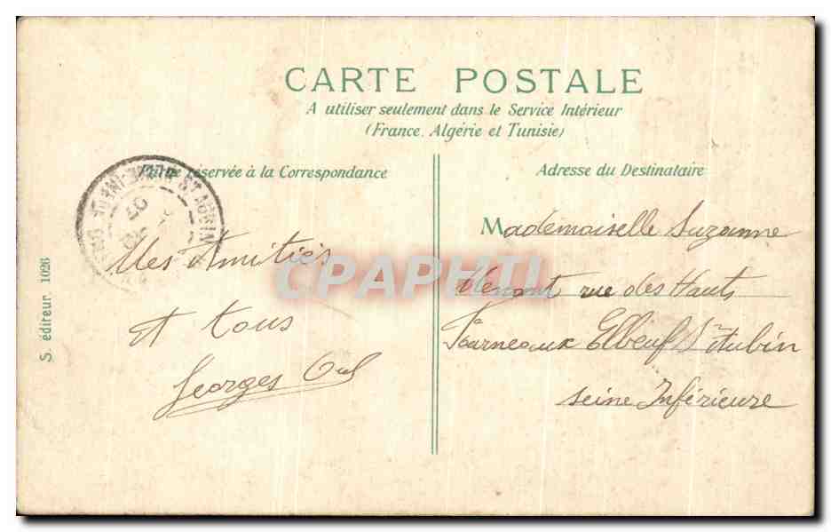 CPA Paris Palais Royal — Rückseite