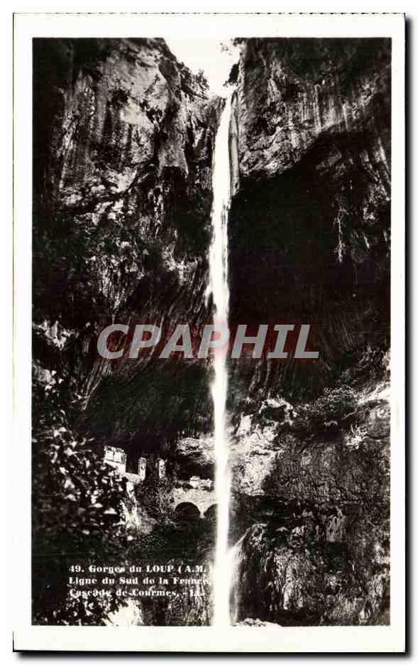CPA Gorge Du Loup Ligne Du Sud De La Franche Cascade De Courmes