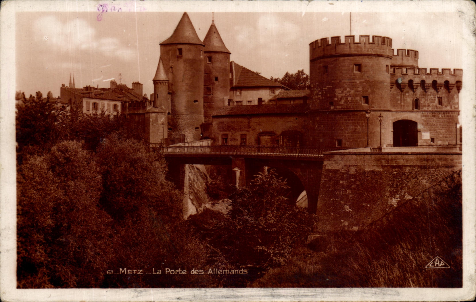 Metz — La Porte des Allemands — Éditeur C. Au