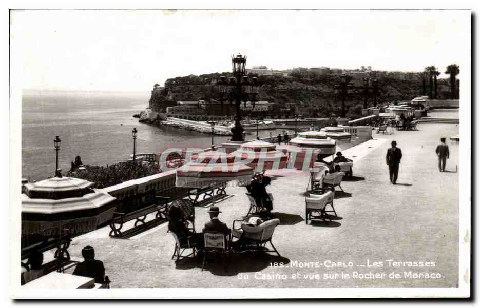 CPA Monte Carlo Les Terrasses Du Casino Et Vue Sur Le Rocher De Monaco