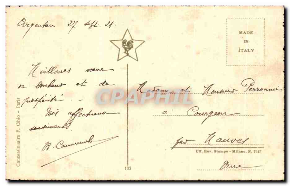 CPA Martin De Printemps — Verso