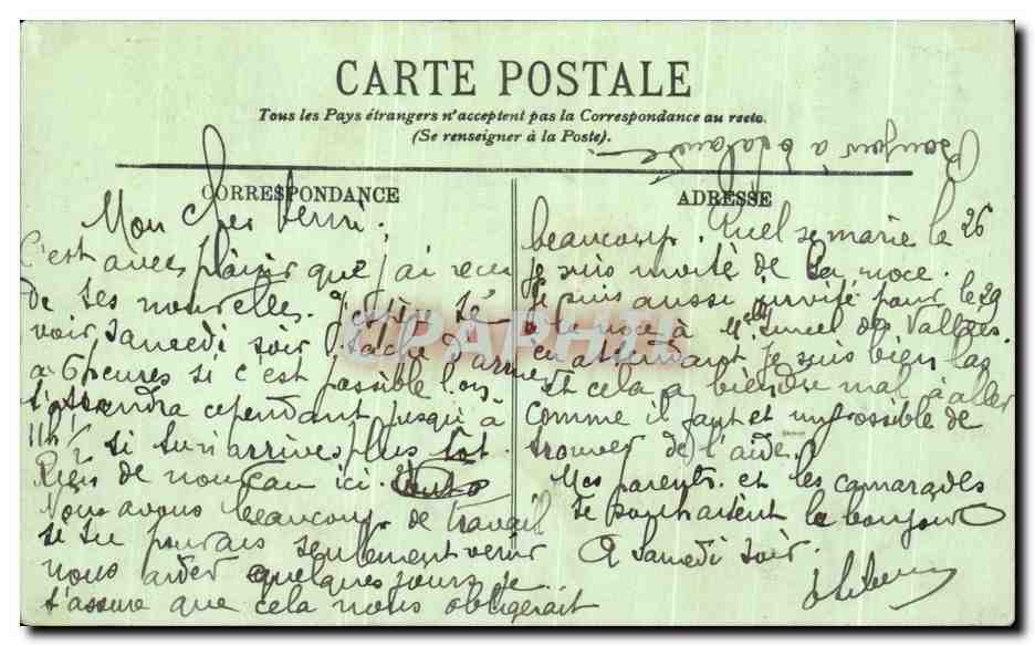 CPA Rouen La Cathedrale Le Choeur — Verso