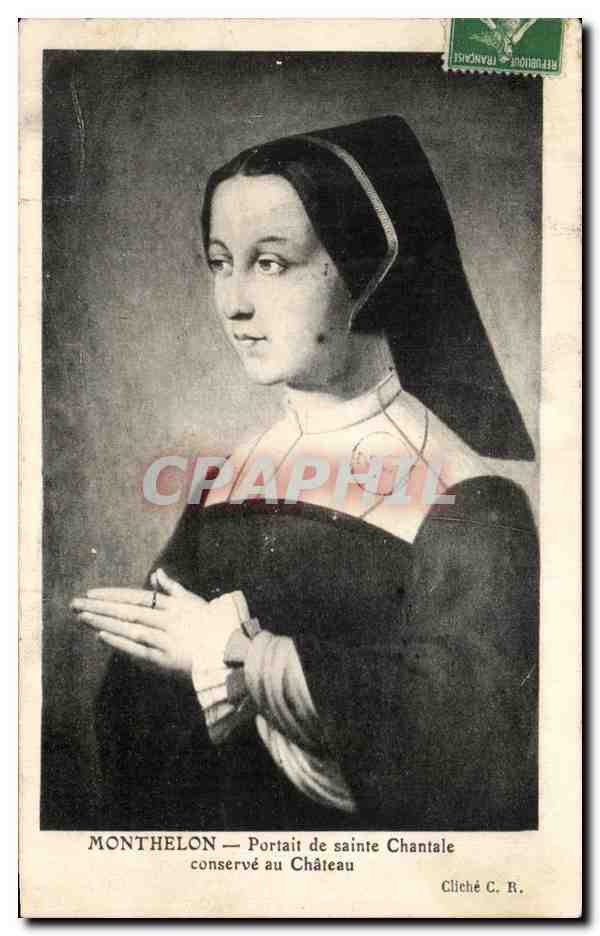 CPA Monthelon Portait de Sainte Chantale Conserve au Chateau
