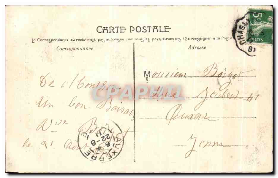 CPA Monthelon Portait de Sainte Chantale Conserve au Chateau — Verso