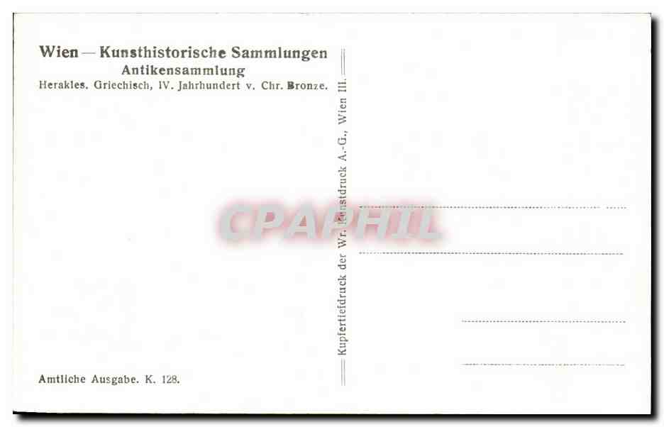 Herkules — Bronze-Statue aus dem 4. Jahrhundert v. Chr. — Wien, Kunsthistorische Sammlungen — Rückseite