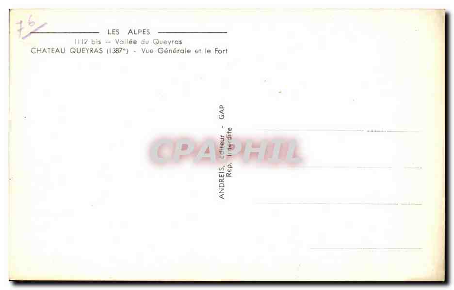 Château Queyras — Vue Générale et le Fort — Andréis, éditeur - GAP — Reverso