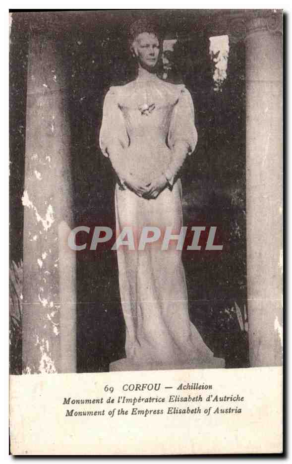 CPA Corfou Achilleion Monument de l'Imperatrice Elisabeth d'Autriche Grece