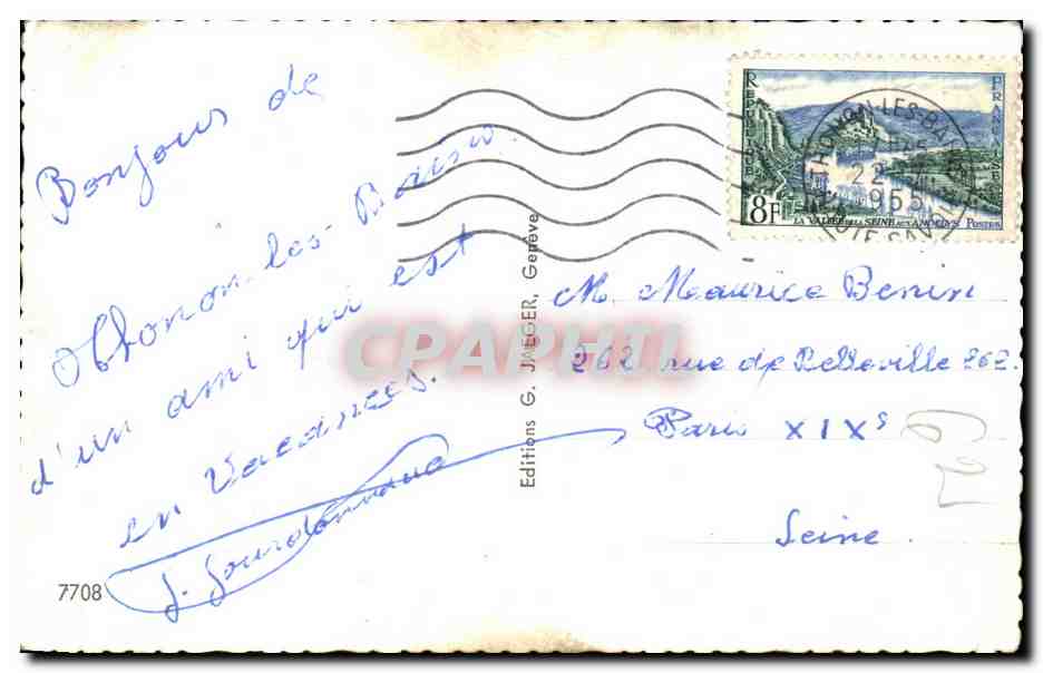 Lac Léman — Souvenir du Midi — Éditions G. JMEER, Genève — Reverso