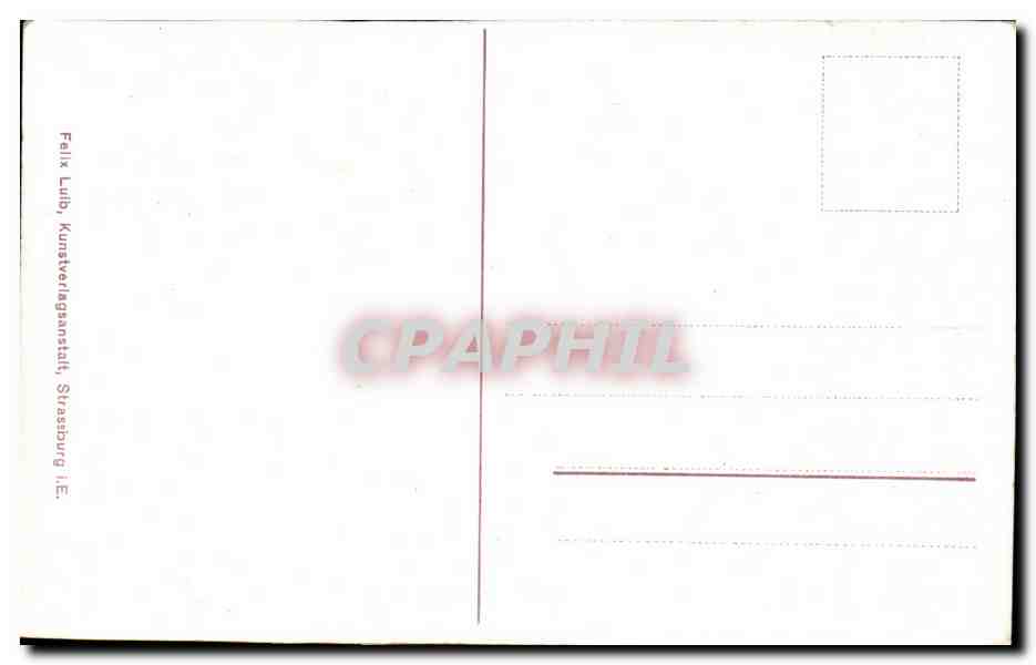 CPA Strassburg Palais Imperial et Ministere — Verso