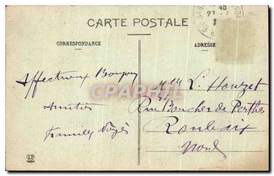 CPA Luchon Valles d'Oueil Vue sur la haute chaine frontiere  — Rückseite