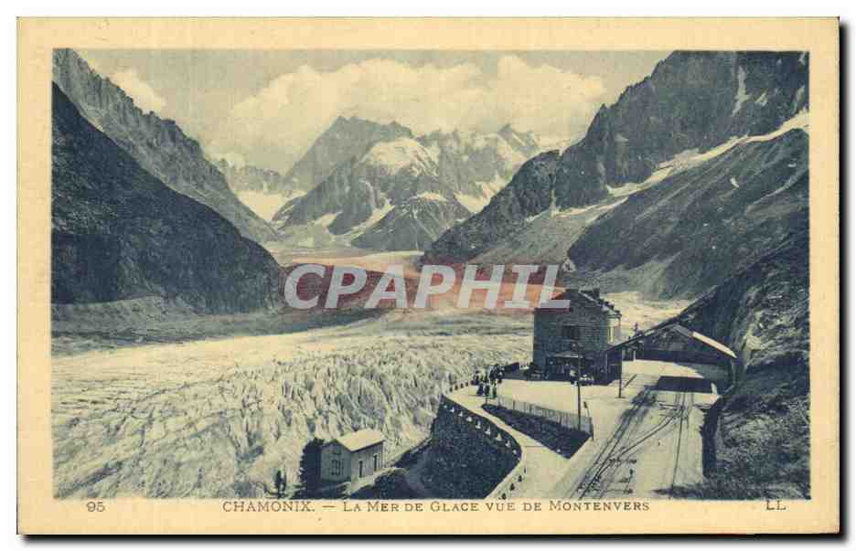 CPA Chamonix La Mer De Glace Vue De Montenvers