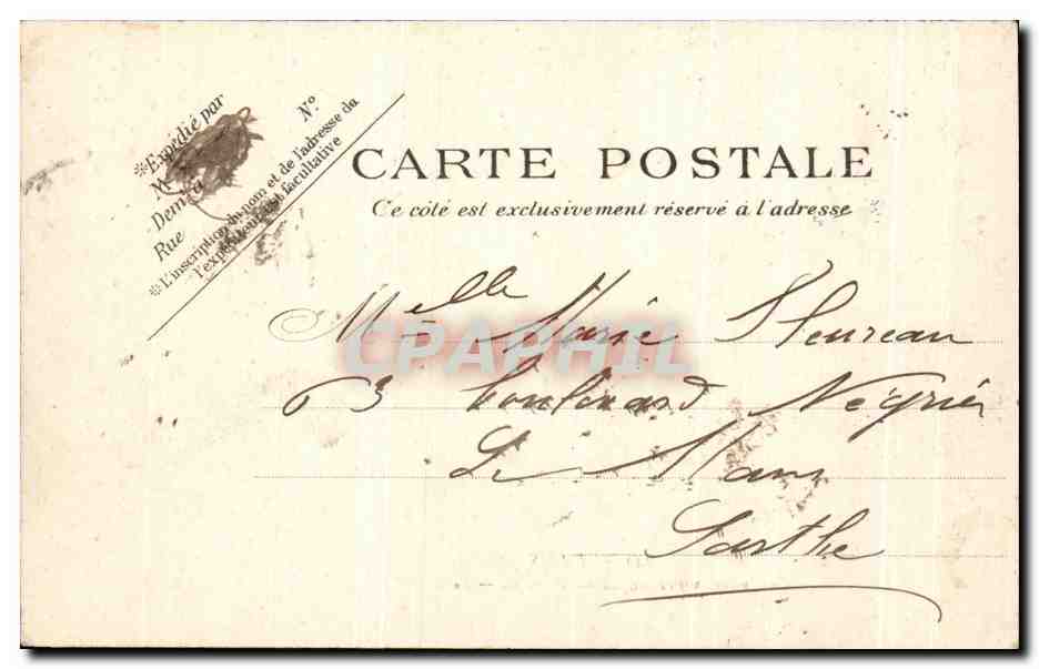 CPA Paris Le parc Montsouris  — Verso