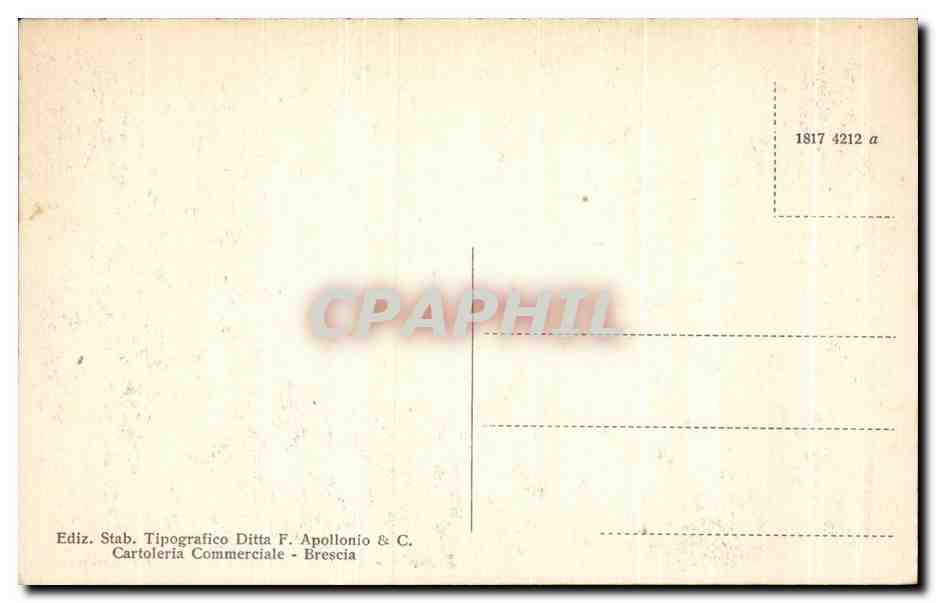 CPA Brescia Orologio vecchio visto dalla Loggia — Rückseite