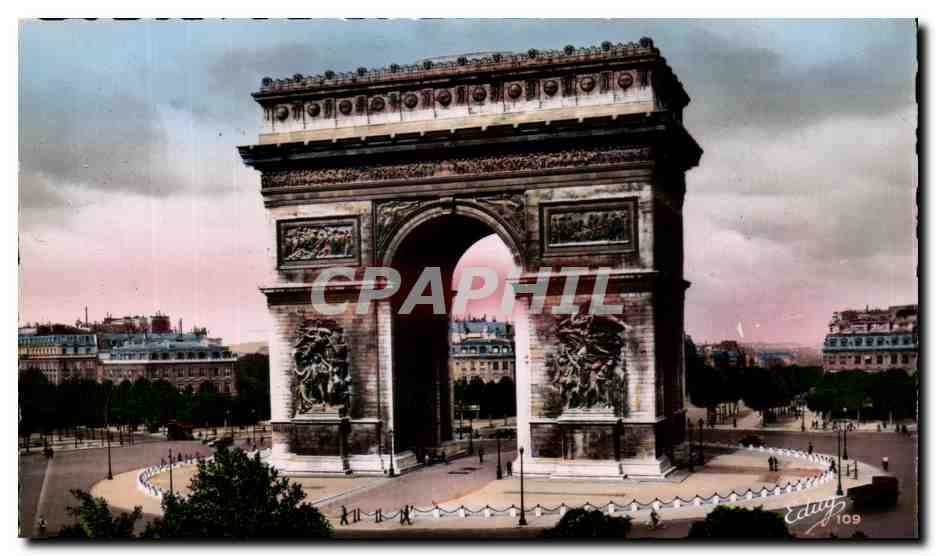 CPA Paris L'Arc de Triomphe de l'Etoile