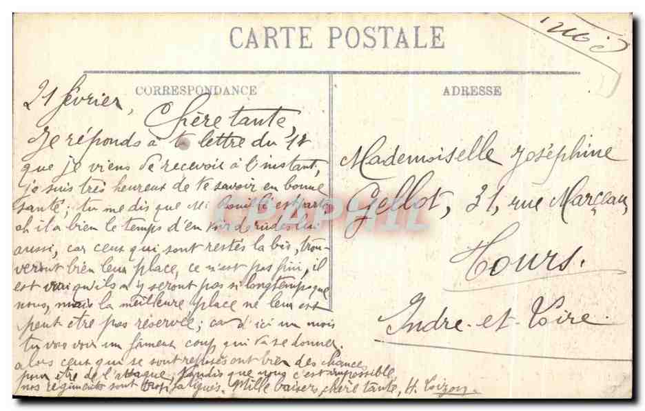 CPA Guerre Arras L'Hotal de Ville et la Rue Jacques le Caron apres le premier bombardement Militaria  — Rückseite