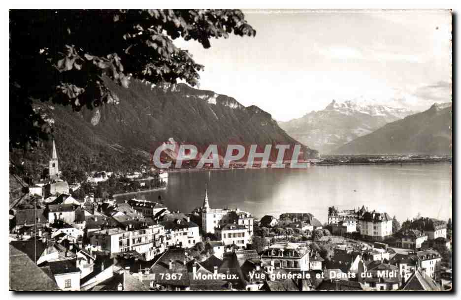 CPA Montreux Vue generale et Dents du Midi Suisse