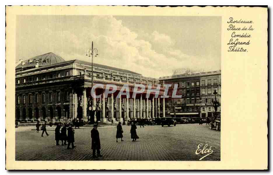 CPA Bordeaux Place de la Comedie Lacuand 