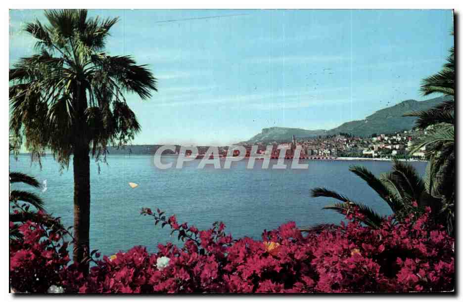 CPSM Menton Vue Generale Prise De Galavan Dans Le Fond Le Cap Martin