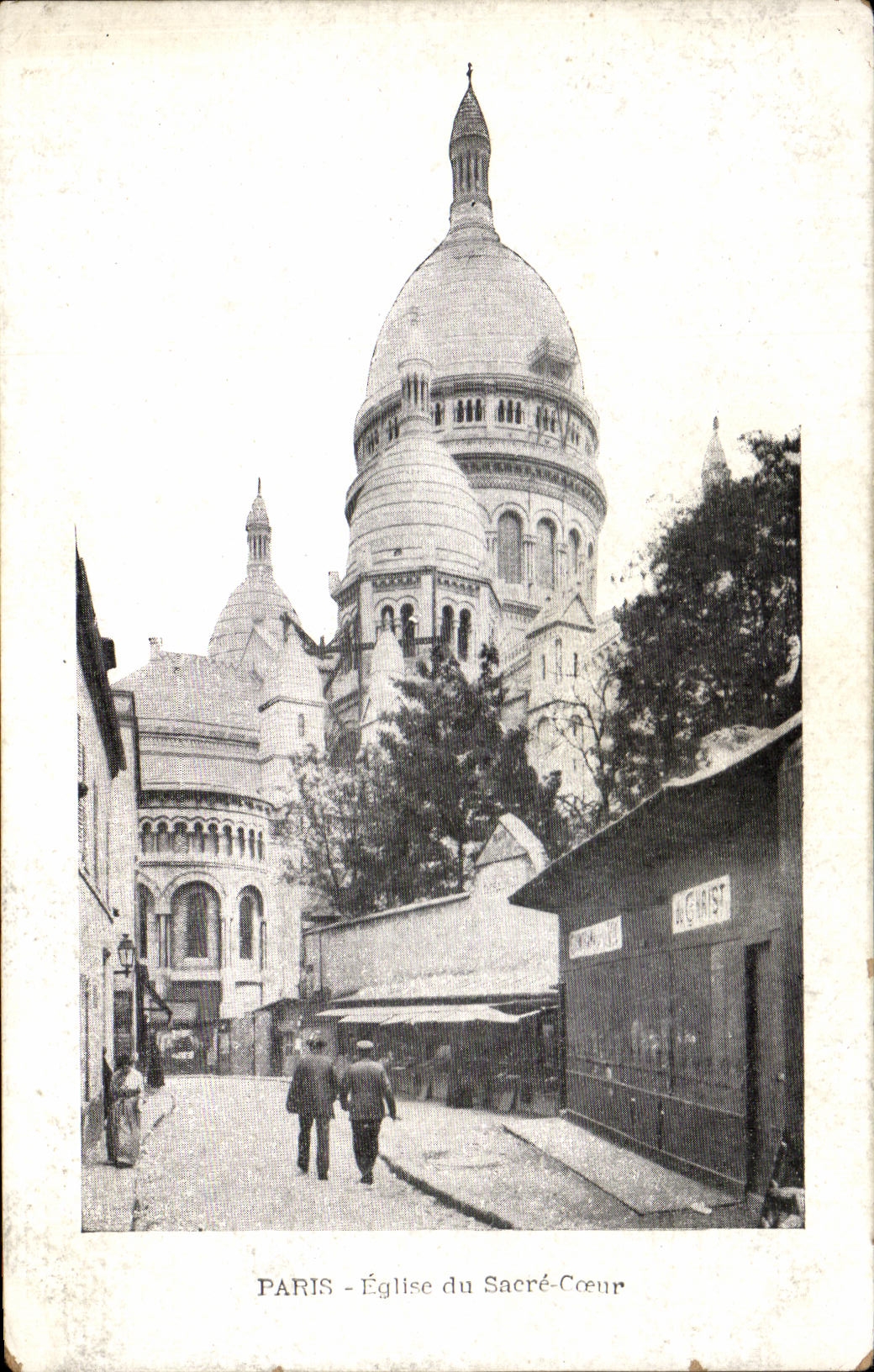 PARIS - Église du Sacré-Cœur — vue depuis la rue Montmartre, éditeur non identifié