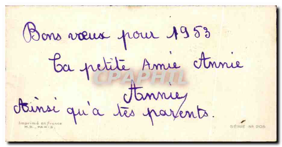CPA Bonne Annee chien  — Rückseite